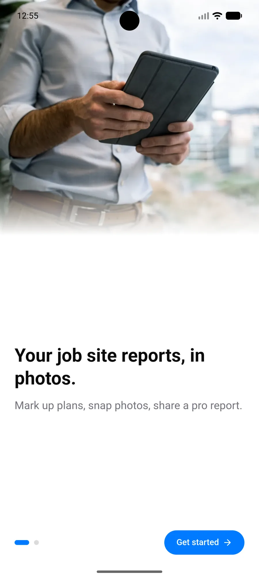 Premier lancement de PhotoReport sur Android